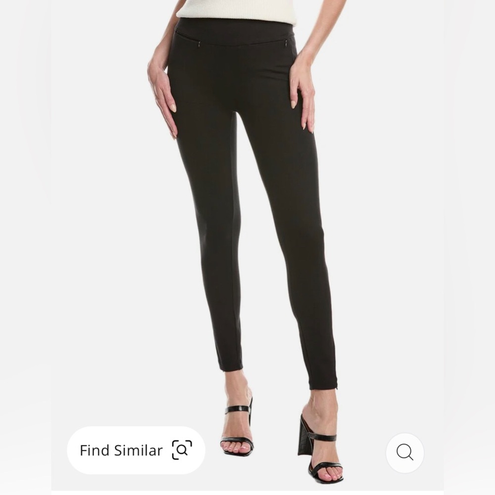 Cabi Black Zip Ankle Ponte Leggings Pants Size Medium